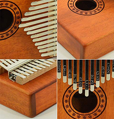 Kalimba Thumb Piano 17 Keys with Mahogany Portable African Mbira Gift for Kids Adult (Style2)