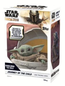topps the mandalorian: journey of the child star wars trading cards blaster box- featuring baby yoda | includes illustrated cards & parallels, multicolor