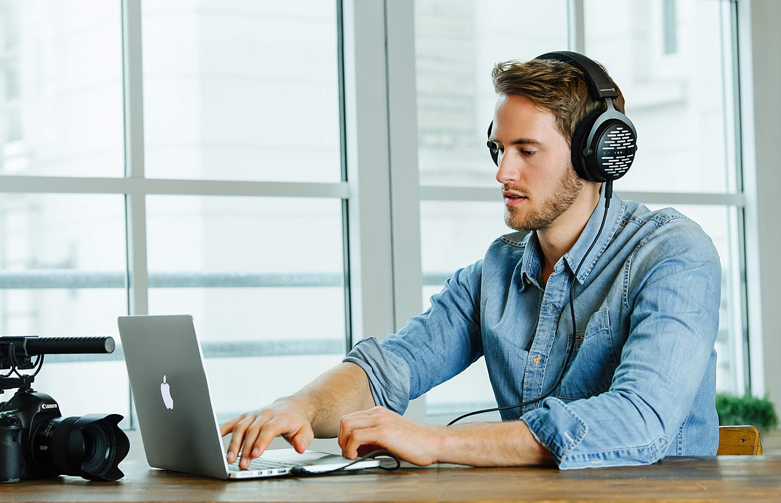 beyerdynamic DT 1990 Pro Open Studio Reference Headphones 250 Ohm Bundle with Hard Case, 1-Year Extended Protection, and Headphone Stand