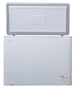 danby dcf072a3wdb-6 7.2 cu.ft. garage ready chest freezer with basket and front-mount thermostat, in white