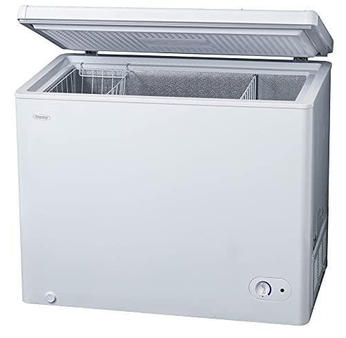 Danby DCF072A3WDB-6 7.2 Cu.Ft. Garage Ready Chest Freezer with Basket and Front-Mount Thermostat, in White