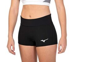 mizuno women's apex 2.5" inseam volleyball short, black, large