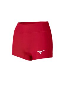 mizuno women's apex 2.5" inseam volleyball short, red, medium