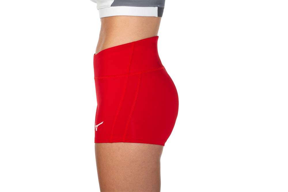 Mizuno Women's Apex 2.5" Inseam Volleyball Short, Red, Medium