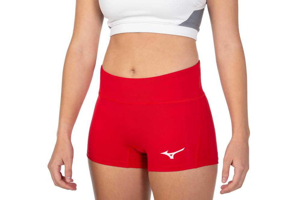 Mizuno Women's Apex 2.5" Inseam Volleyball Short, Red, Medium