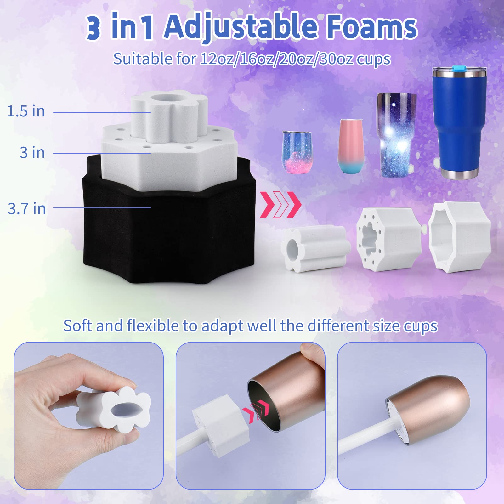 HXH Cup Turner Tumbler Cuptisserie Kit,Handheld Battery Epoxy Mixer,Cup Spinner for DIY Glitter Epoxy Crafts Tumblers