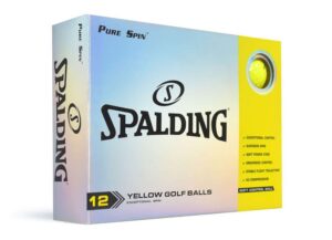 spalding pure spin 12 ball pack - yellow