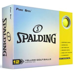 Spalding Pure Spin 12 Ball Pack - Yellow