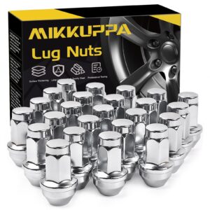 mikkuppa m14x2.0 lug nuts - replacement for 2003-2014 ford f150 expedition lincoln navigator factory wheels - 24pcs 13/16 hex 2 inch chrome oem factory style large acorn seat lug nuts
