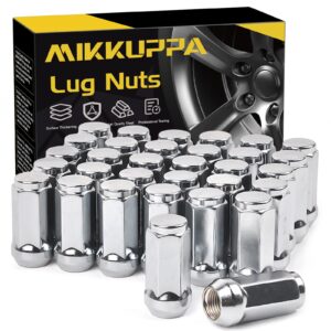 mikkuppa 9/16-18 lug nuts - replacement for 2002-2010 ram 1500, 1994-2010 ram 2500/3500, 1984-1997 f250/f350, 1974-1988 j20 aftermarket wheel 32pcs chrome closed end lug nuts