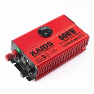 KAIDS Power Inverter Full Power 600W Car Inverter Laptop Charger Peak 1200W DC 12V to 110V AC Car Inverter USB Ports Charger Adapter Car Plug Converter with Switch and Current LED Screen (600w)