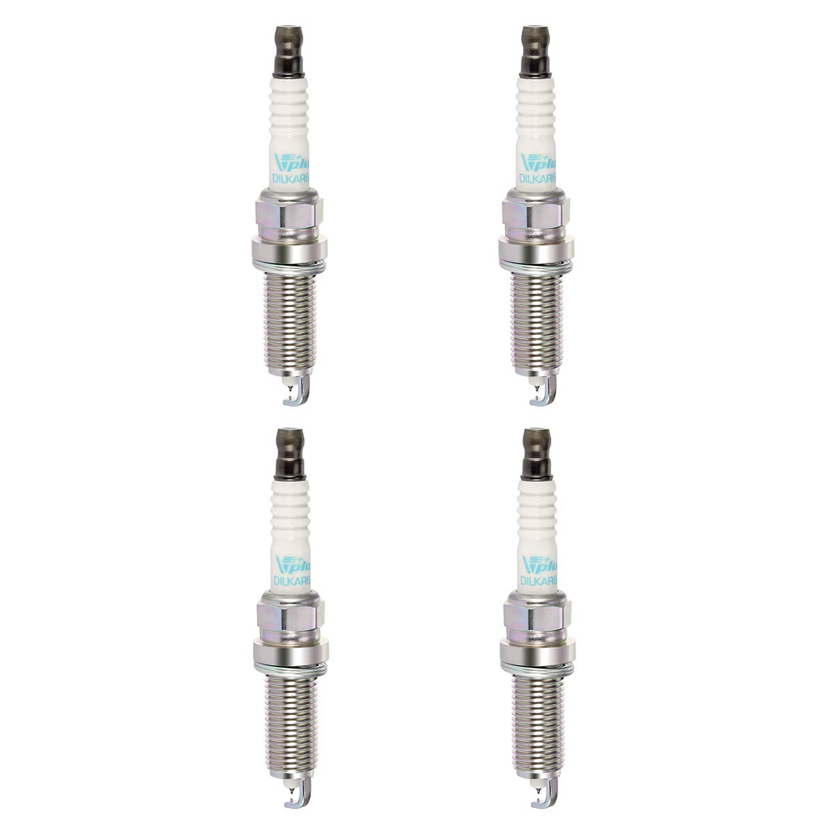 Vplus 4PCS Double Iridium Spark Plug Replaces# DILKAR6A11 9029 22401-JA01B