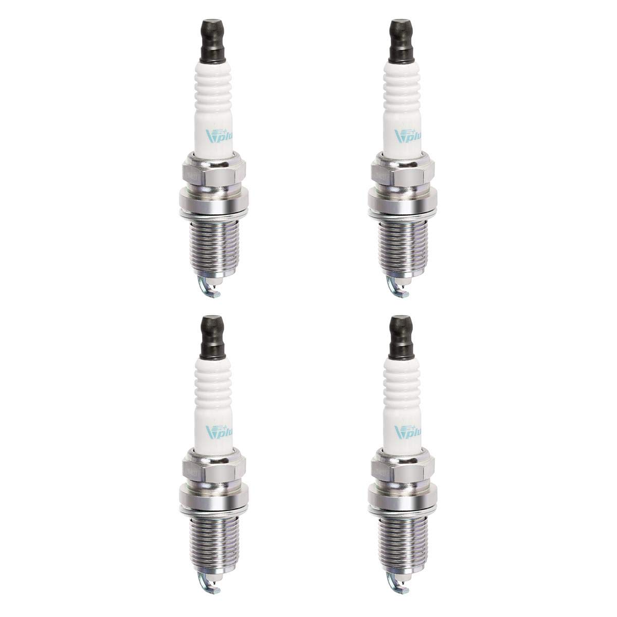 Vplus Iridium Spark Plug 4pcs 9203 2477 Compatible with Chrysler Dodge Honda Hyundai Isuzu Jeep Kia Mazda 1.5L 1.6L 1.8L 2.0L 2.2L 2.3L 2.4L 2.5L 2.6L L4 Engine Replaces XP985 XP5224 ZFR5FIX-11