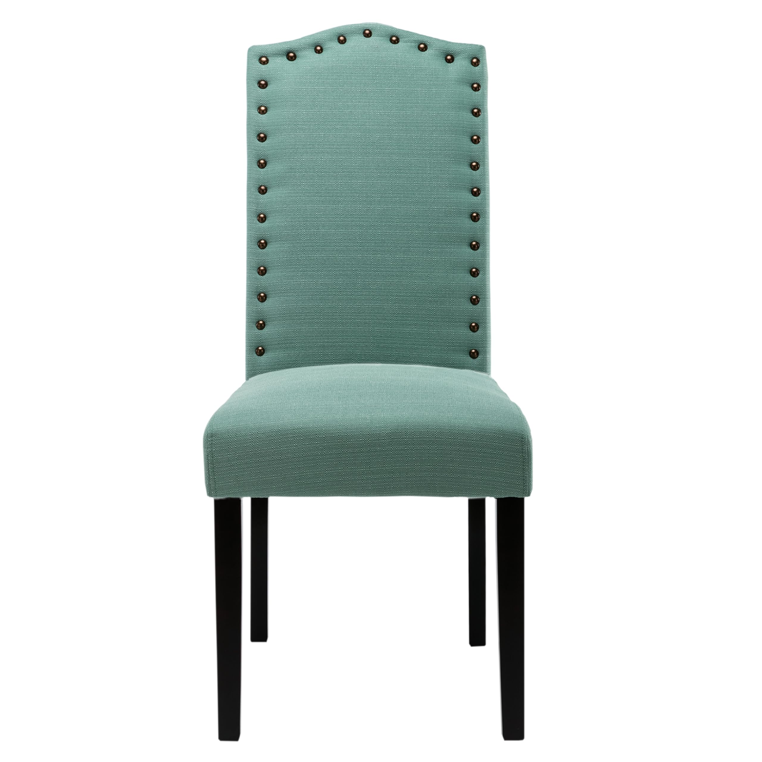 LSSPAID Dining Chairs Set of 4, High Back Fabric Upholstered Parsons Dining Room Chairs, Nail Head Trim Dining Chair, Teal