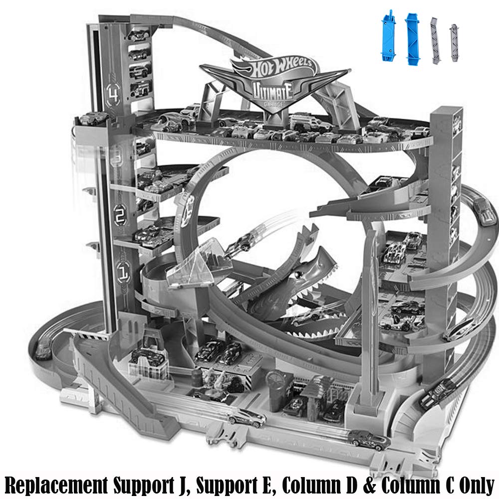 Replacement Parts for Ultimate Garage - Hot Wheels Ultimate Garage Vehicle Playset FTB69 ~ Replacement Parts Bag 2 ~ Replacement Support J, Support E, Column D & Column C