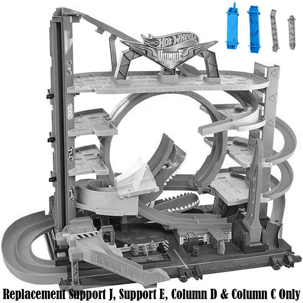 Replacement Parts for Ultimate Garage - Hot Wheels Ultimate Garage Vehicle Playset FTB69 ~ Replacement Parts Bag 2 ~ Replacement Support J, Support E, Column D & Column C