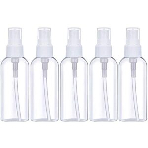 fine mist spray bottle 3.4oz/100ml clear travel bottles leak proof for makeup cosmetic containers (clear)