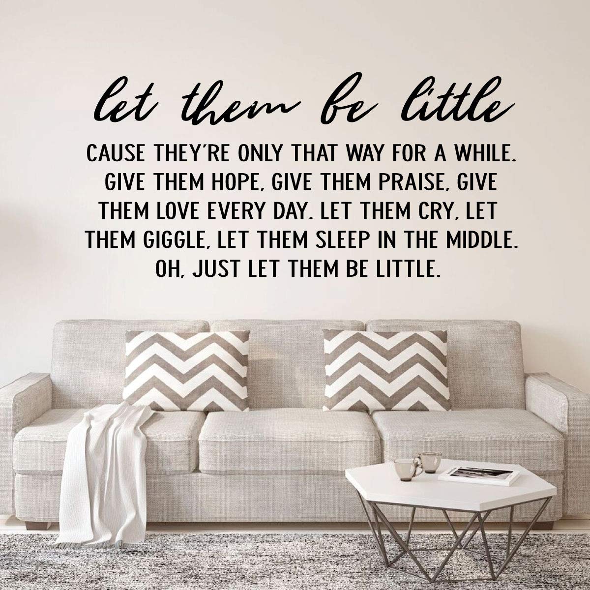 CustomVinylDecor "Let Them Be Little Cause They're Only That Way for Awhile Quote Vinyl Wall Decal | Home Decor Sticker for Boy or Girl's Bedroom, Playroom, Classroom or Nursery