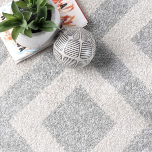 nuLOOM Zadie Geometric Accent Rug, 3x5, Light Grey