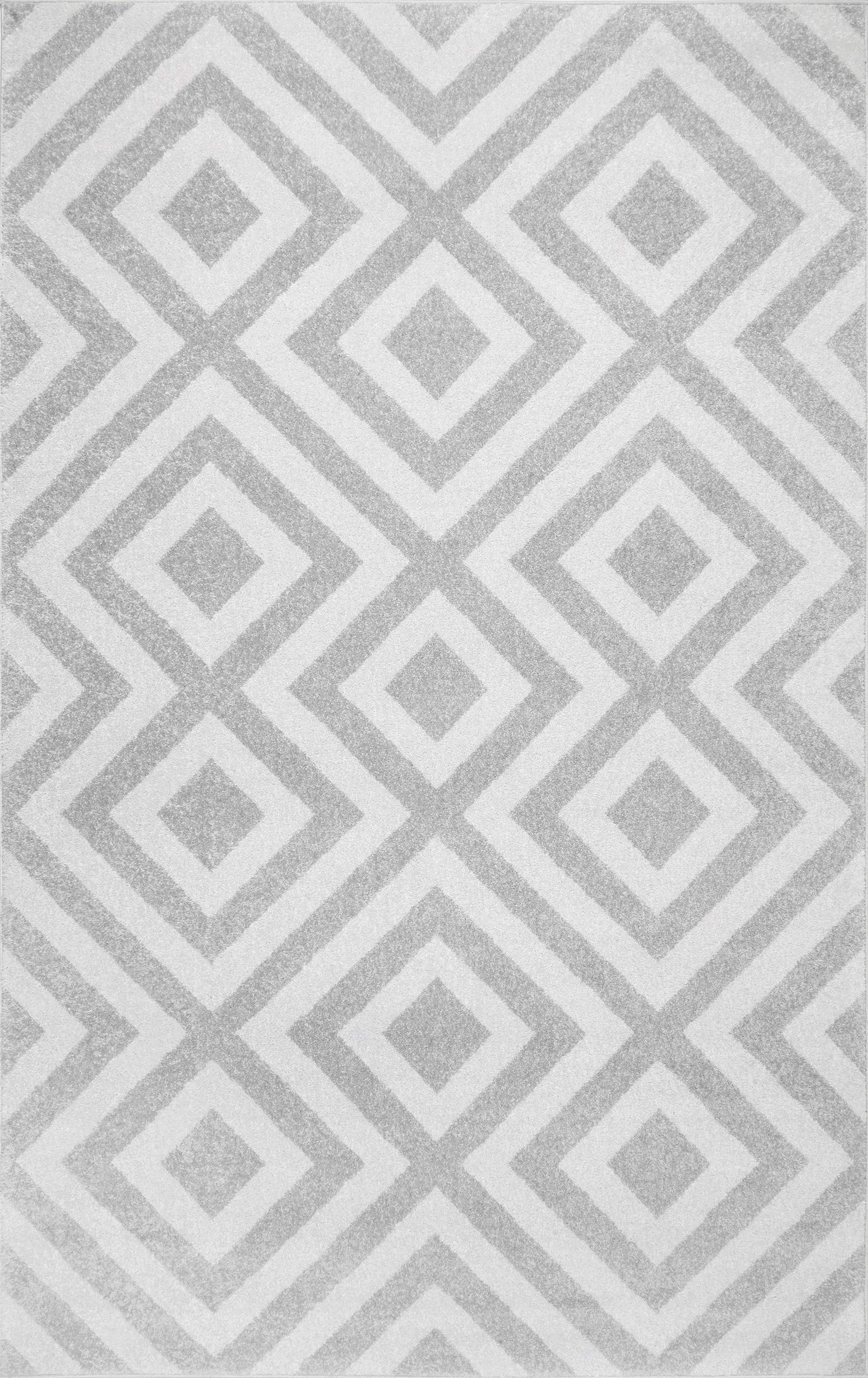 nuLOOM Zadie Geometric Accent Rug, 3x5, Light Grey