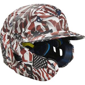 rawlings mach series junior usa helmet with extension piece for left-handed batters, junior