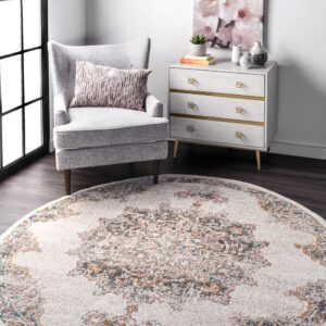 nuLOOM Vintage Medallion Liliana Accent Rug, 2x3, Beige