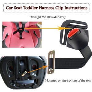 Universal Baby Car Seat Stroller Pushchair 5PT 5 Point Adjustable Strap Safety Harness Locking Buckle Clip Car Seat Toddler Harness Clip for Pram Buggy Electric Cars Kid Pushchair