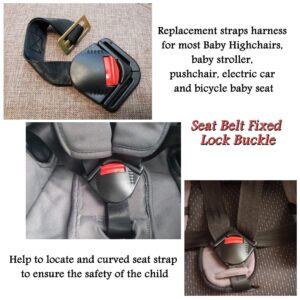 Universal Baby Car Seat Stroller Pushchair 5PT 5 Point Adjustable Strap Safety Harness Locking Buckle Clip Car Seat Toddler Harness Clip for Pram Buggy Electric Cars Kid Pushchair