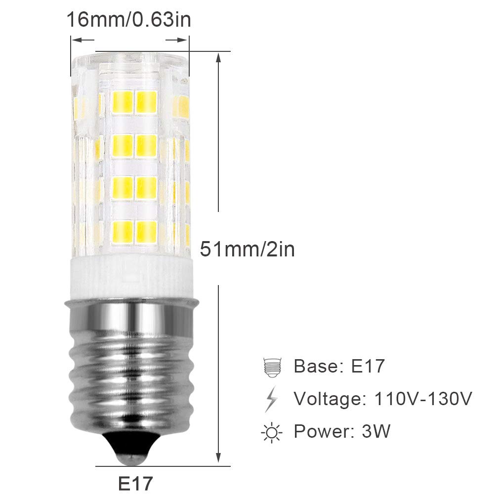 Honle E17 led Light Bulbs 3W Warm White 3000K 120V Non Dimmable 30W Equivalent 2 Count