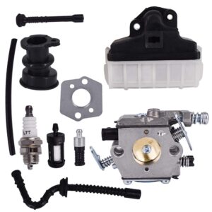carburetor kit fits for stihl 021 023 025 ms170 ms210 ms230 ms250 carb intake hose spark kit replace wt-286