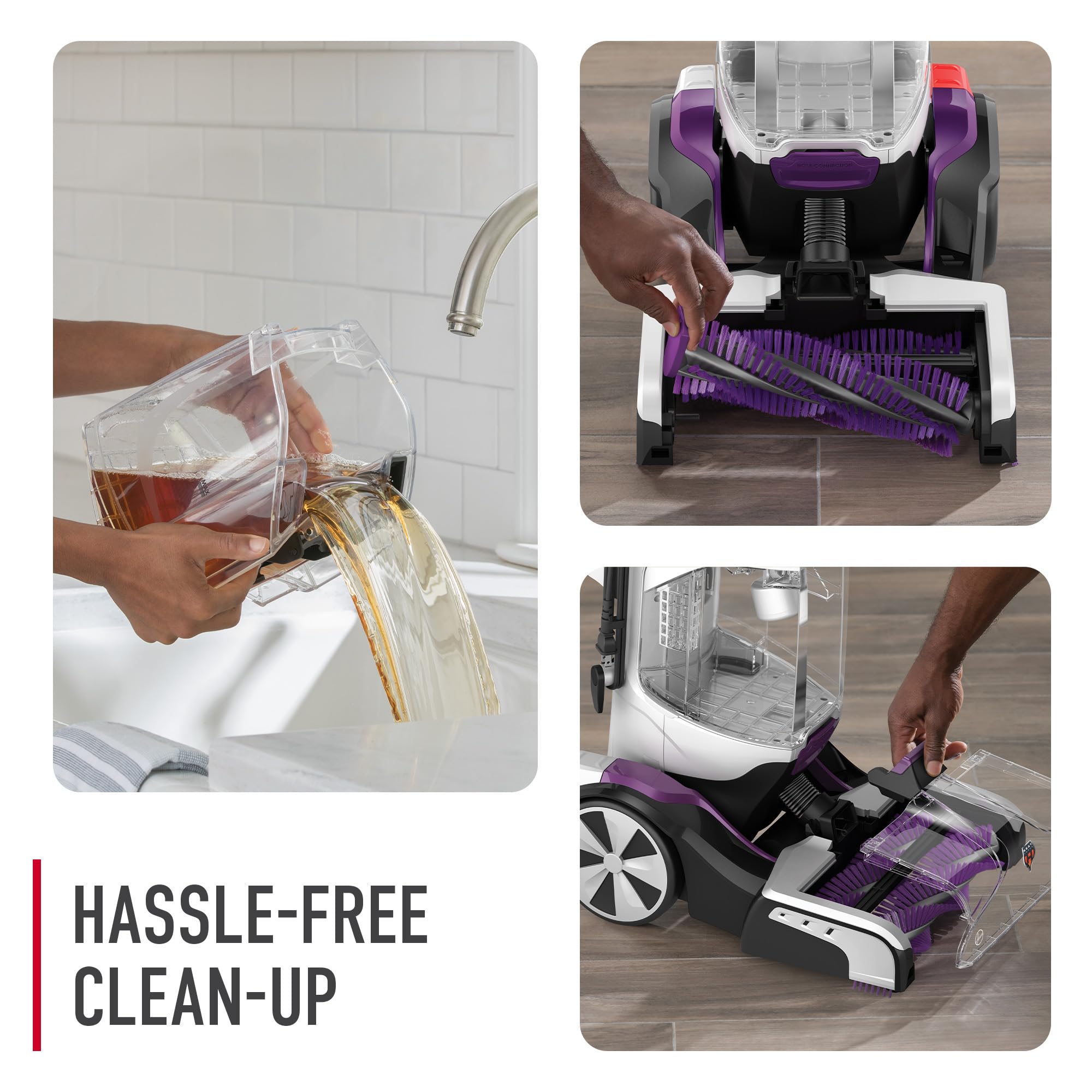 Hoover SmartWash Pet Automatic Carpet Cleaner Machine with Spot Chaser Wand, Deep Cleaning Shampooer, Carpet Deodorizer and Pet Stain Remover, FH53000PC, Purple