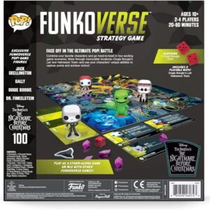 Funko Games Board 0-Base The Nightmare Before Christmas Funkoverse - TNBC - Light Strategy Board Game for Children & Adults (Ages 10+) - 2-4 Players - Collectible Vinyl Figure - Gift Idea