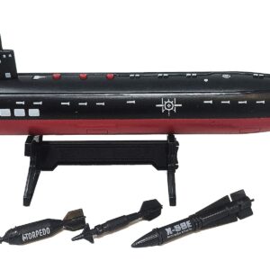 16.5 Inch Toy Navy Black Submarine with Sound Effects and Torpedo (2 Pack)