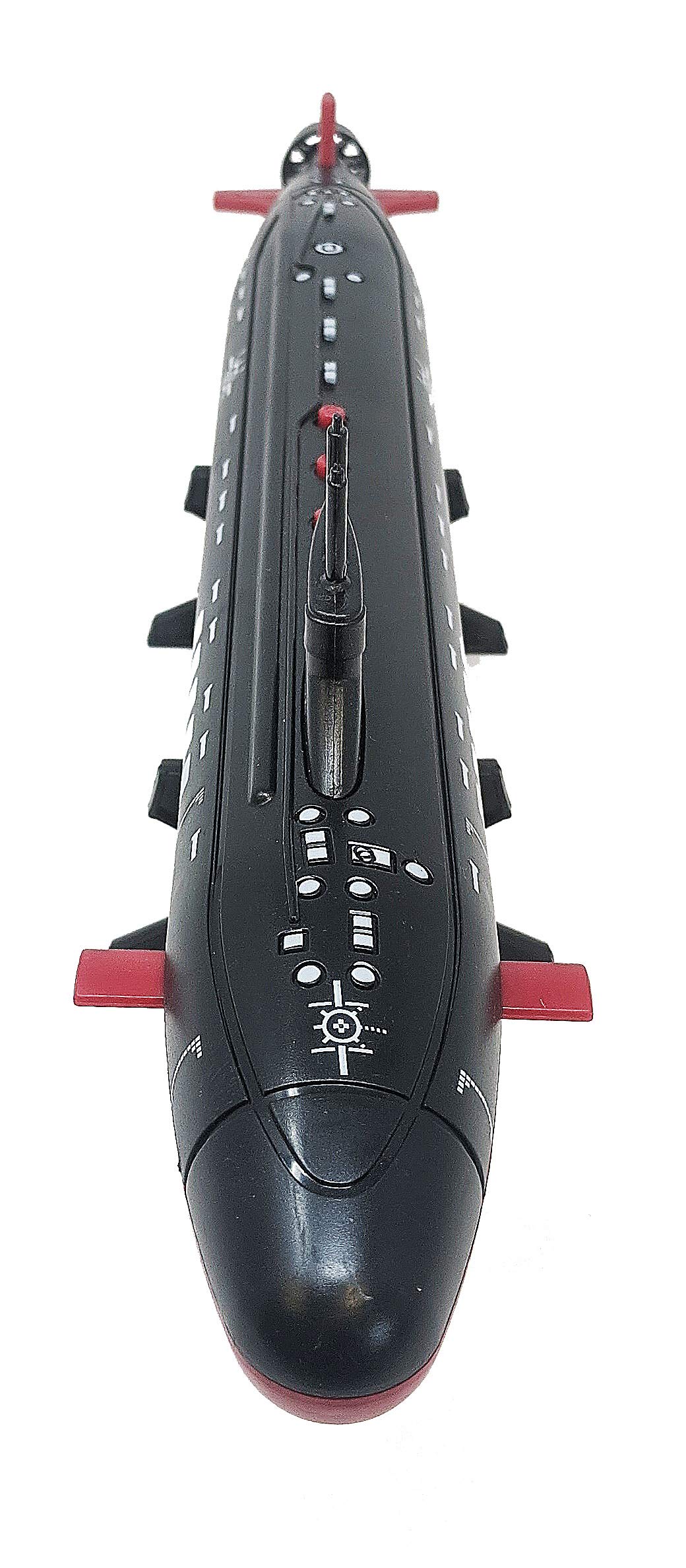 16.5 Inch Toy Navy Black Submarine with Sound Effects and Torpedo (2 Pack)