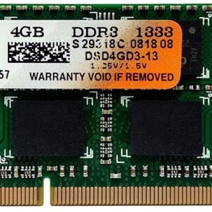 DOLGIX 4GB DDR3 PC3-10600 1333MHz Sodimm Laptop RAM Memory 204-Pin Notebook Upgrade