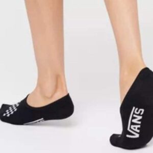 Vans - Canoodle Super No-Show Socks - 3 Pair Pack, Black/White - Women (6.5-10)