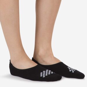 Vans - Canoodle Super No-Show Socks - 3 Pair Pack, Black/White - Women (6.5-10)