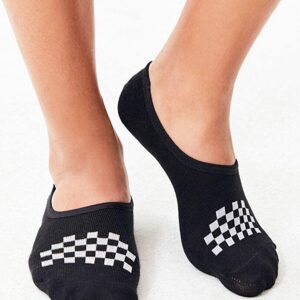 Vans - Canoodle Super No-Show Socks - 3 Pair Pack, Black/White - Women (6.5-10)