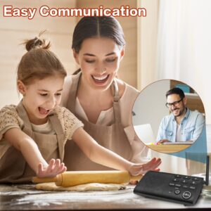 Hosmart Full Duplex Wireless Intercom System, Two -Way Communication for Home and Office，Hands Free, Portable intercom, with Crystal Clear Sound, 1000 feet Range（Incompatible with Previous Version）