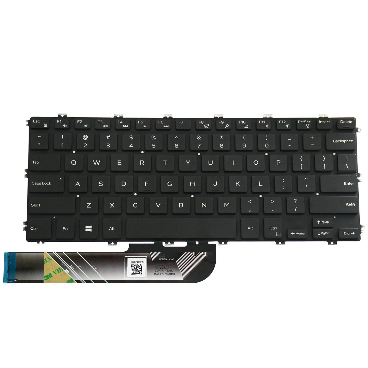 AUTENS US Replacement Keyboard for Dell Inspiron 5480 5481 5482 5485 5488 5491 5580 5582 5585 5591 7386 7580 7586 / Vostro 5481 5581 Laptop No Frame (Backlight)…