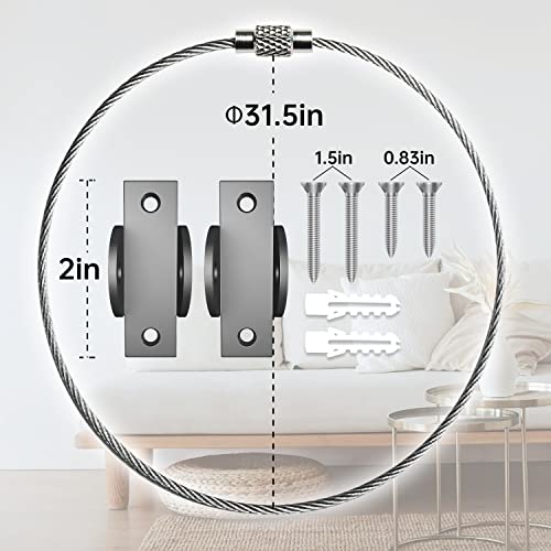 UWear Furniture Anchors Anti Tip Furniture Straps for Baby Proofing, 400lbs Tension Earthquake Resistant Furniture Wall Anchor Prevent Baby Pet from Falling Furniture Black (6 Pack)