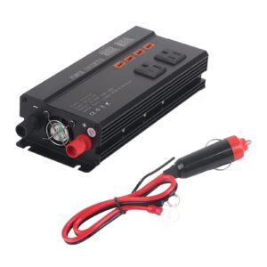 zouminy car power inverter, 6000w dc 12v to ac 110v car power inverter converter usb charger adapter with lcd display power converter