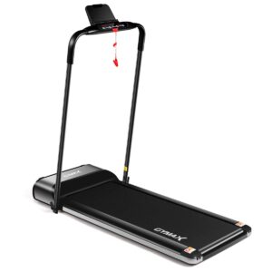 spsupe ultrathin folding treadmill with free-installation design, portable electric treadmill with lcd display, max weight capacity for walking, jogging, running, home and office use, ul listed