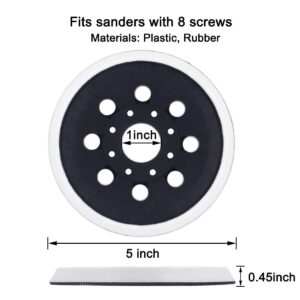 NYTiger 5 inch 8 Hole Hook & Loop Replacement Sander Backing Pad for Bosch RS035 and RS034 Compatible with Bosch ROS20VS, ROS20VSC, ROS20VSK, ROS20, ROS10