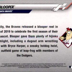 2020 Topps Opening Day Mascots #M-11 Blooper Atlanta Braves MLB Baseball Trading Card