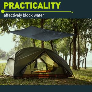 Forceatt Waterproof Camping Tarp, 2 and 3 Person Ultralight Tent tarp for Picnic and Beach Mat,Tent Footprint and Hiking (3-Person)