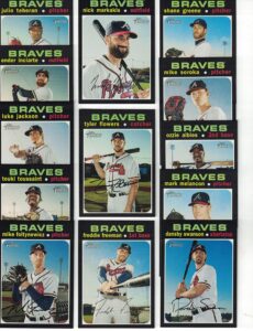 atlanta braves / 2020 topps heritage atlanta braves team set of 13 cards