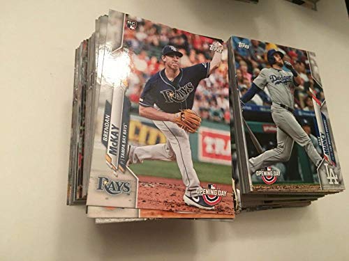 2020 Topps Opening Day Complete Hand Collated MLB Baseball Set of 200 Cards with 18 Rookies. Overall Condition is NM. Includes the following Brendan McKay, Luis Arraez, Nico Hoerner, Kyle Lewis, Max Scherzer, Gerrit Cole, Anthony Rizzo, Juan Soto, Mookie