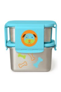 skip hop toddler stainless steel lunch box kit, zoo, dog