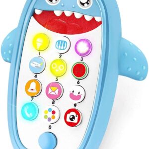 Baby Musical Toys,Baby Shark Phone Toys with Light and Sound, Teething Phone Toy for Babies - Play and Learn for Children and Toddlers